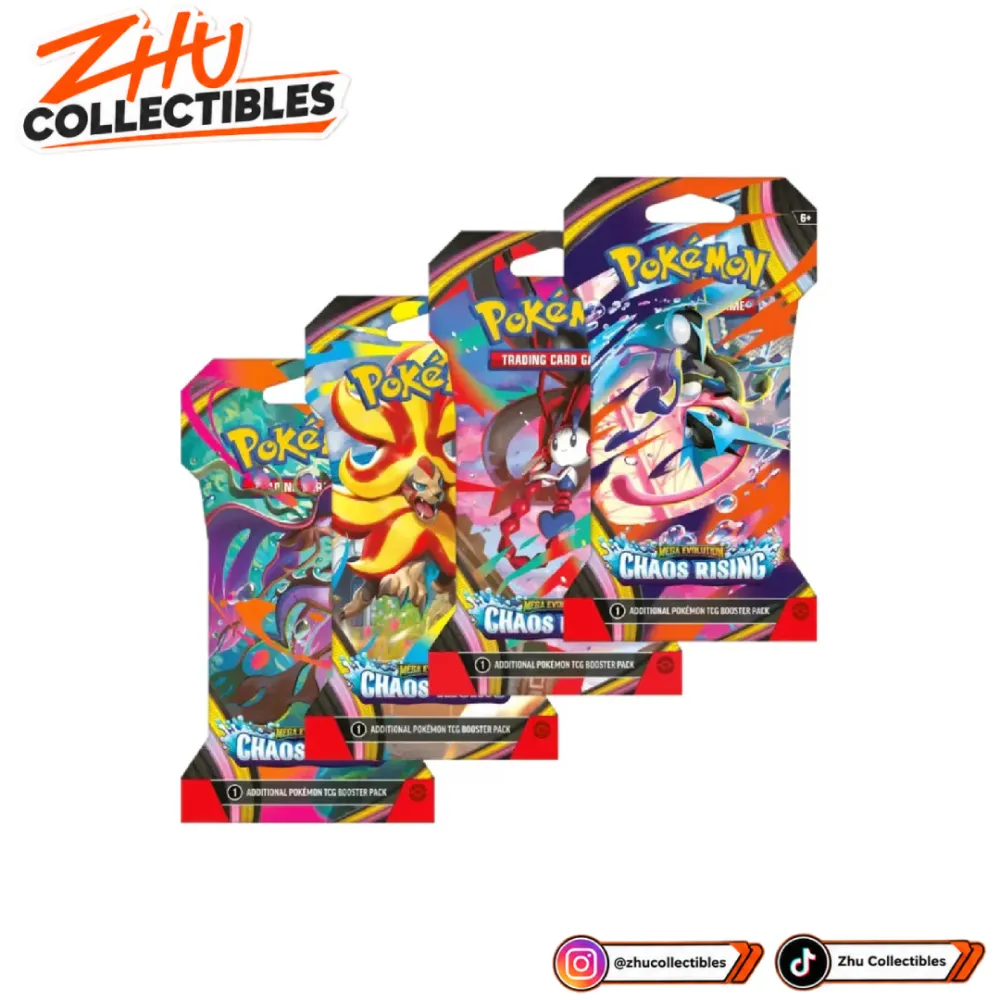 Kartu Pokémon TCG ME04 Mega Evolution Chaos Rising Sleeved Booster 1 Pack English Original