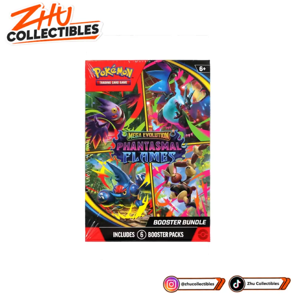 Pokémon TCG Phantasmal Flames Booster Bundle ME02 English Original Sealed 6 Booster Pack